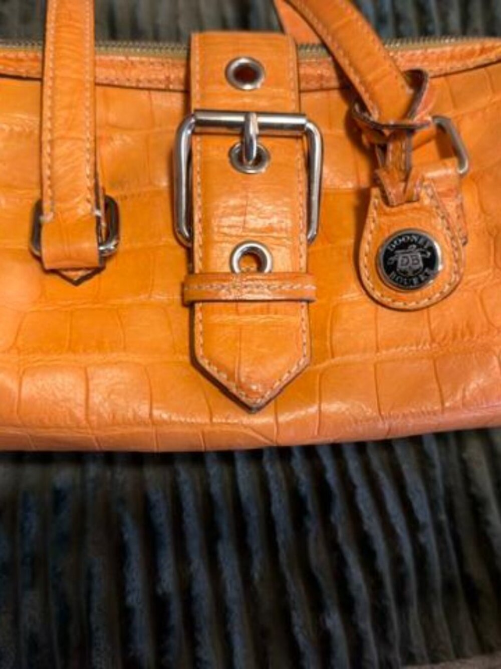 DOONEY & BOURKE Orange Embossed Doctor Satchel - Picture 4 of 8